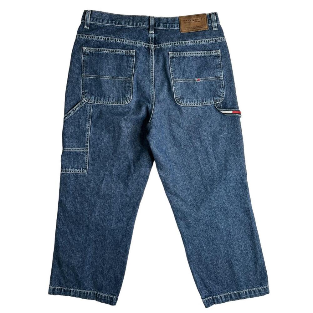 Y2K Tommy Hilfiger‎ Straight Leg Jeans Cargo Baggy Skater Crop Size 10